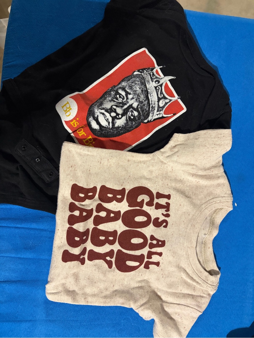 Graphic Baby Tee - Black & Cream Colors